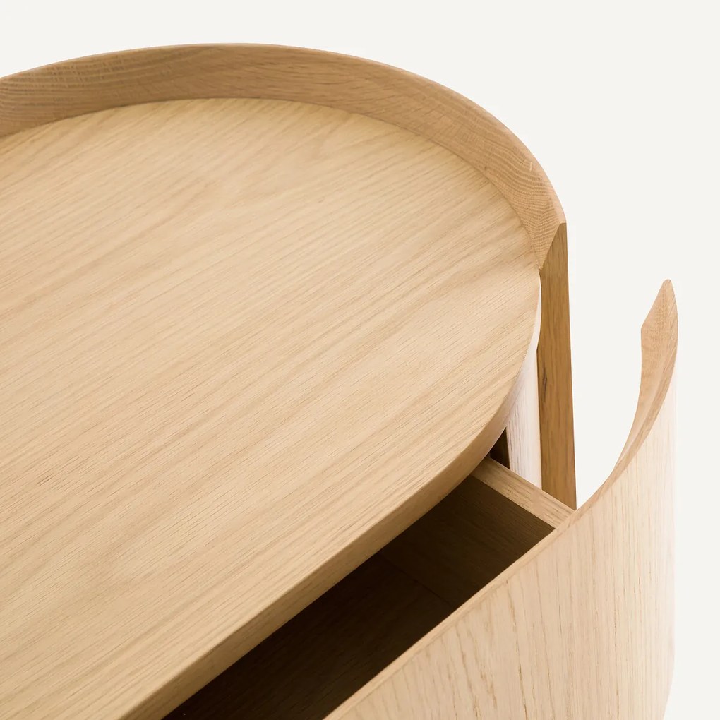 Ladekast in massief eikenhout en eikenfineer, 3 lades Aslen