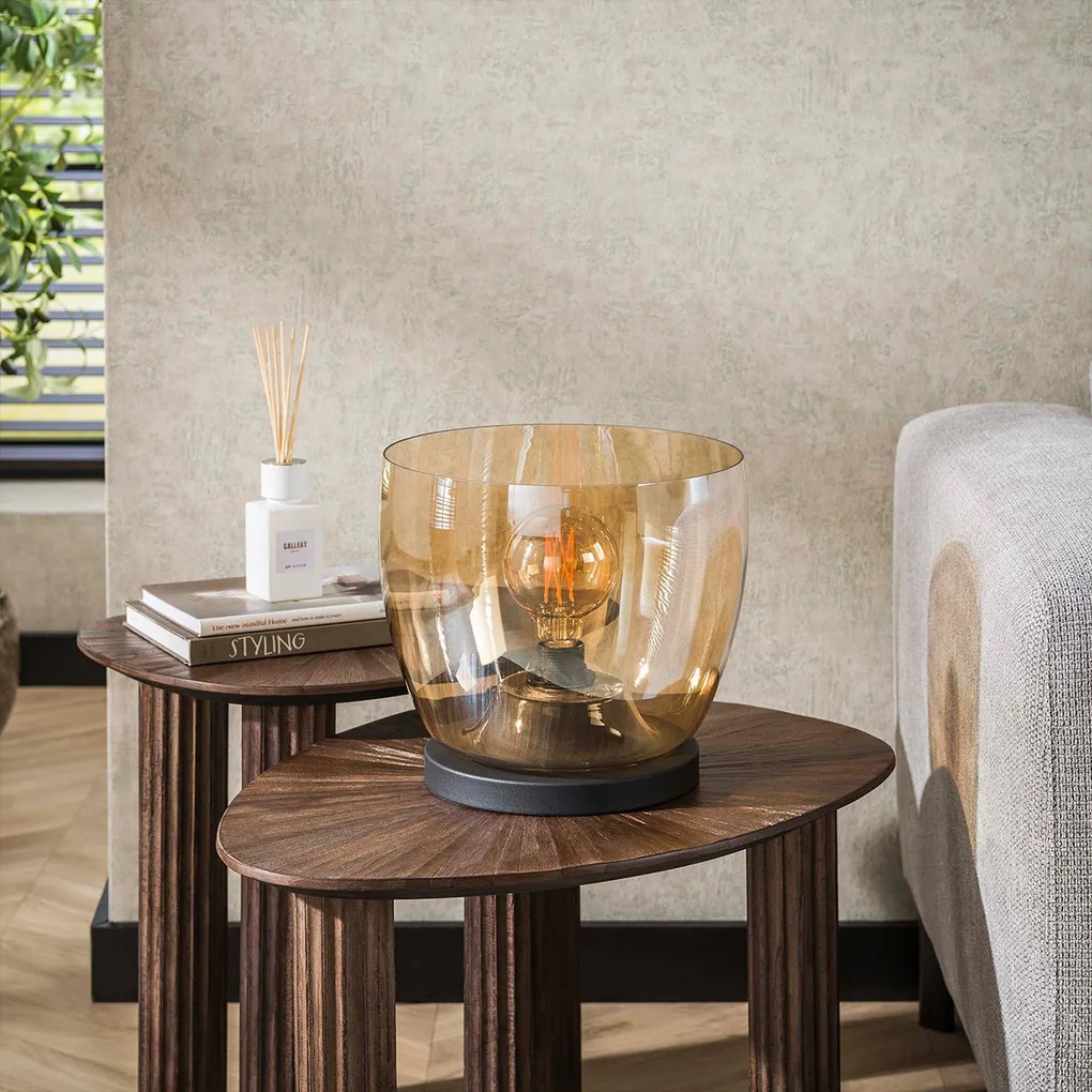 Glazen Vloerlamp Amber Glas 29 Cm