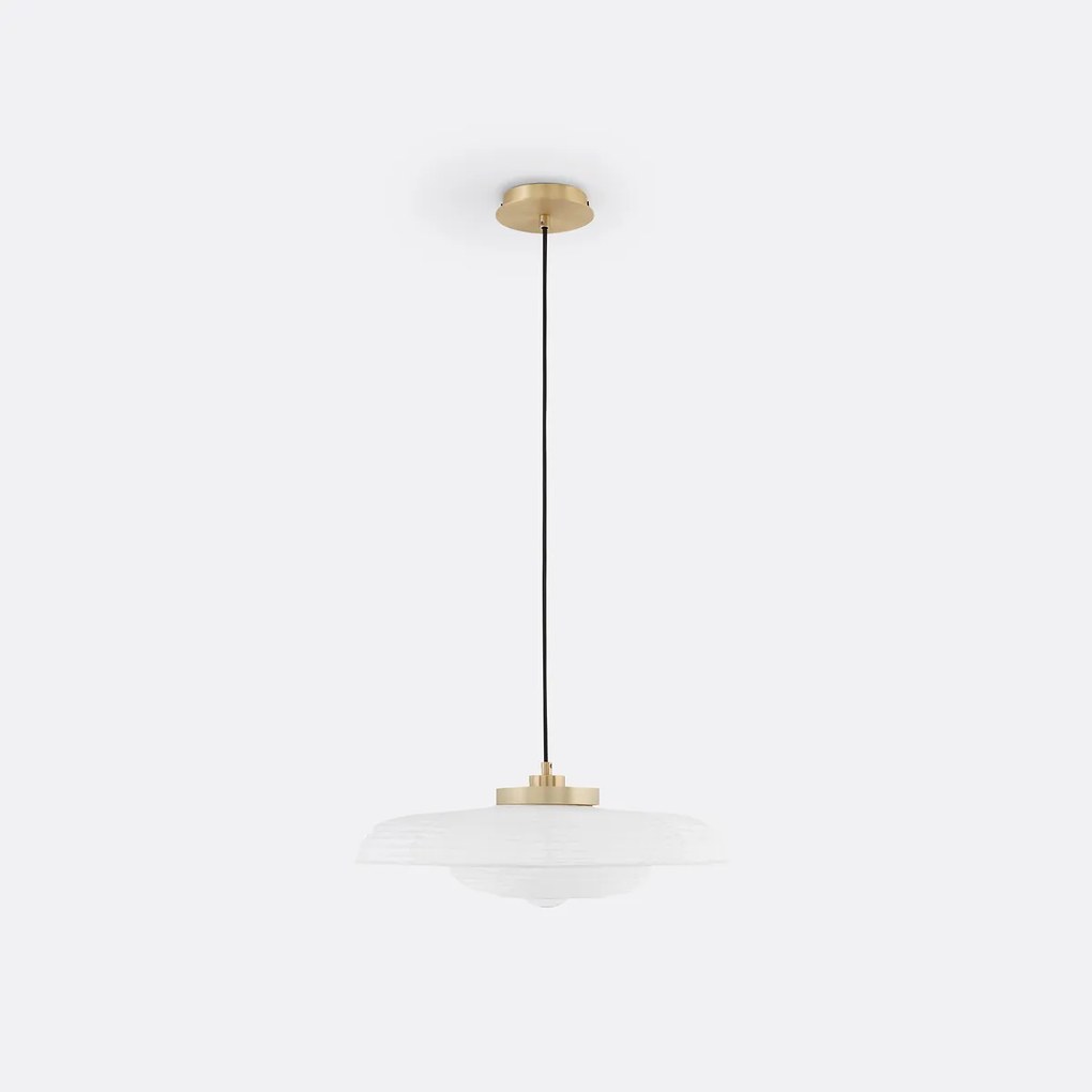 Dubbele hanglamp in papier en metaal, Tuuno
