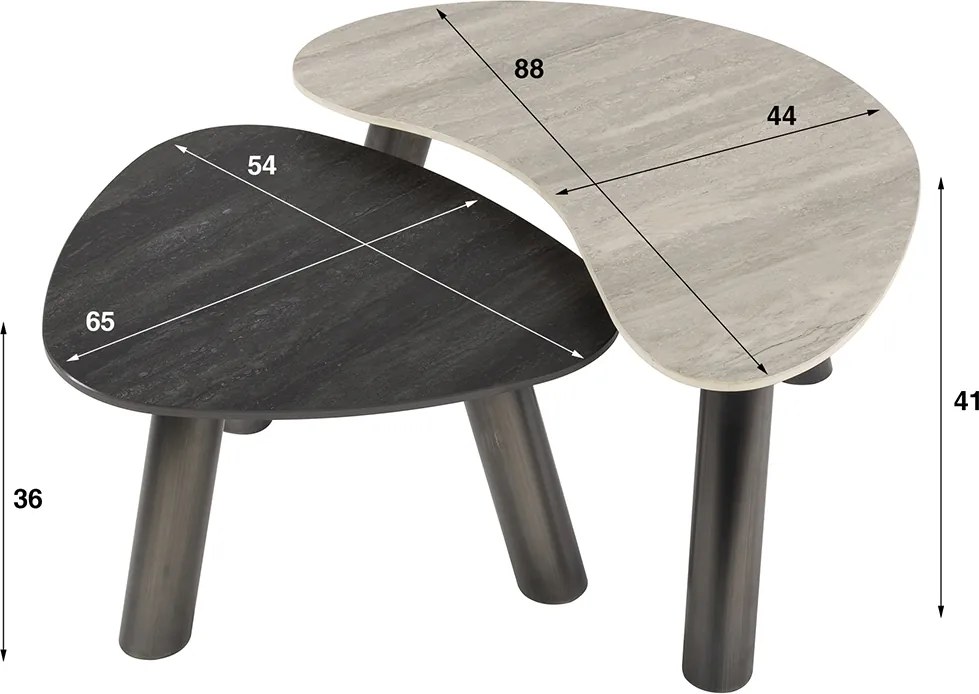 Travin Salontafelset Organisch - 88 X 75cm.