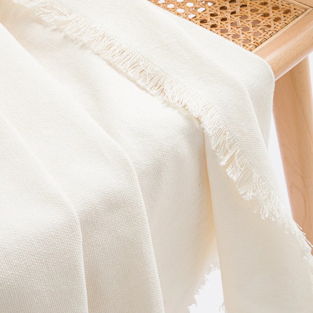 Plaid in katoen met franjes, Panama