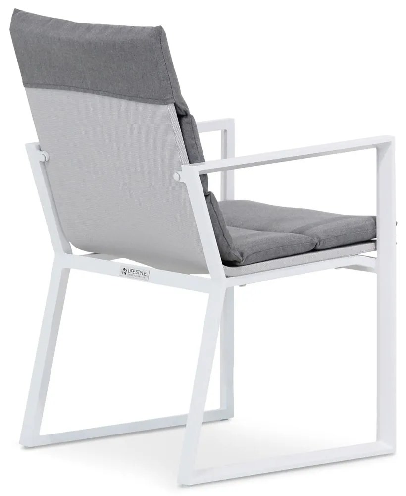 Tuinset 6 personen 240 cm Textileen Grijs Lifestyle Garden Furniture Treviso/Cardiff