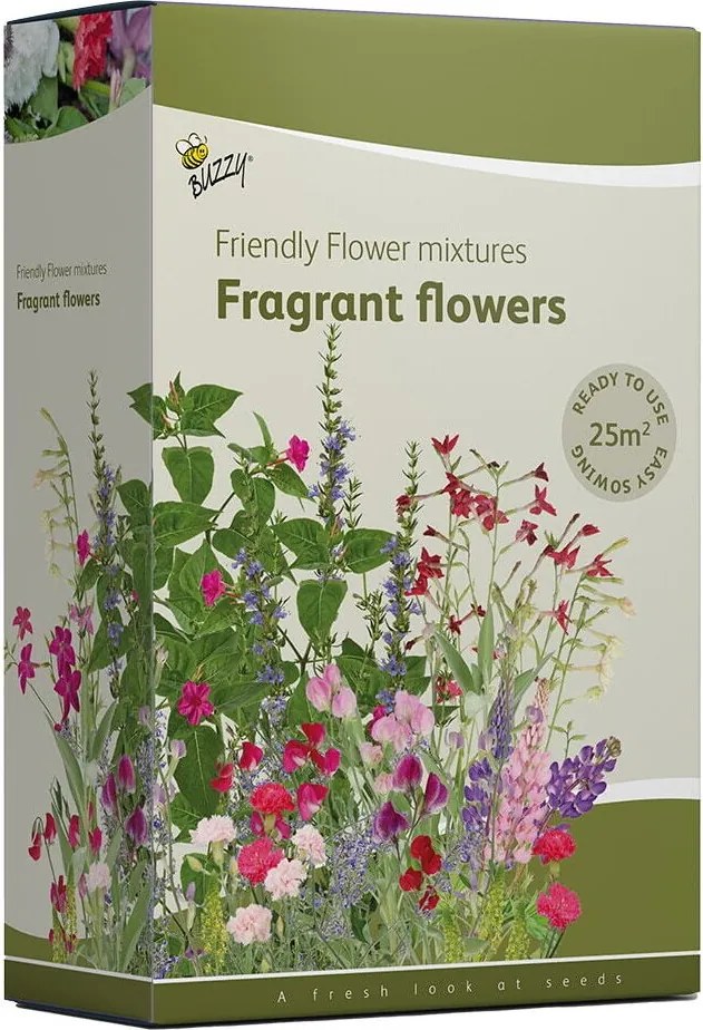 Buzzy seeds Friendly Flowers Strooidoos - Geurende Bloemenmix - 25 m²