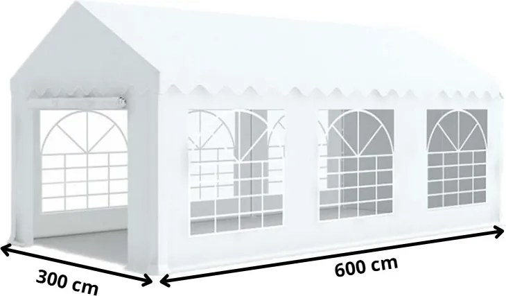 Witte tuinfeesttent Dresden 3x6m Tuinpunt