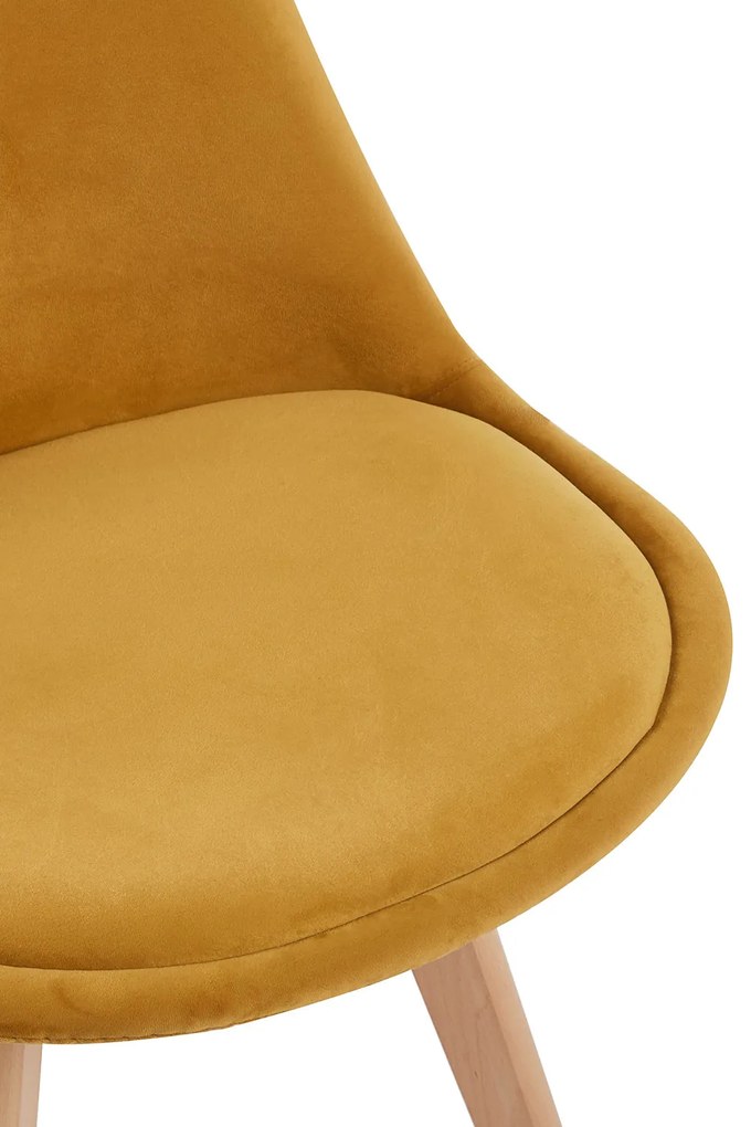 Set van 4 Synk Fluwelen Stoelen
