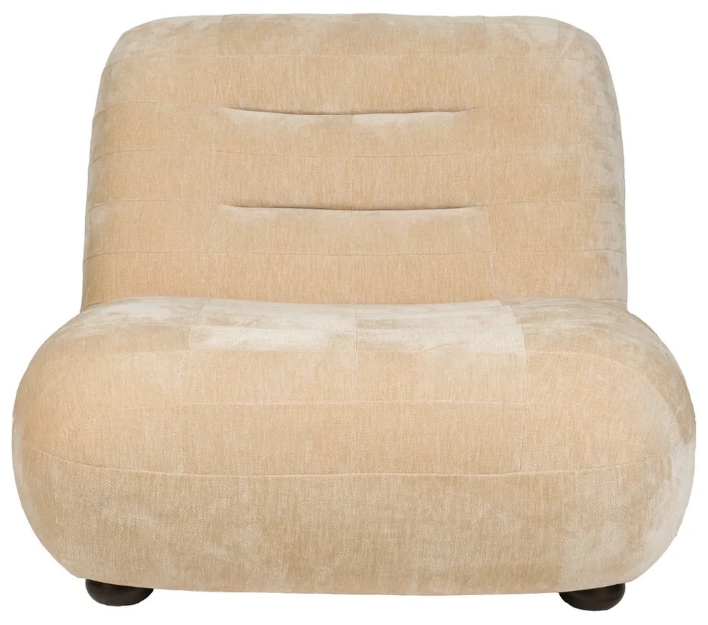 Dutchbone Wyatt Lounge Fauteuil Velours Beige