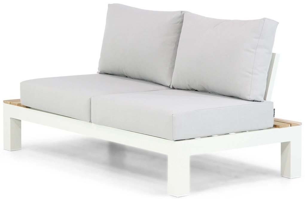 Loungeset 5 personen Aluminium/Teak Wit Lifestyle Garden Furniture Ravalla/Seaside