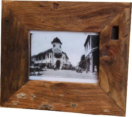 Fotolijst antiek small - old wood - oud teak