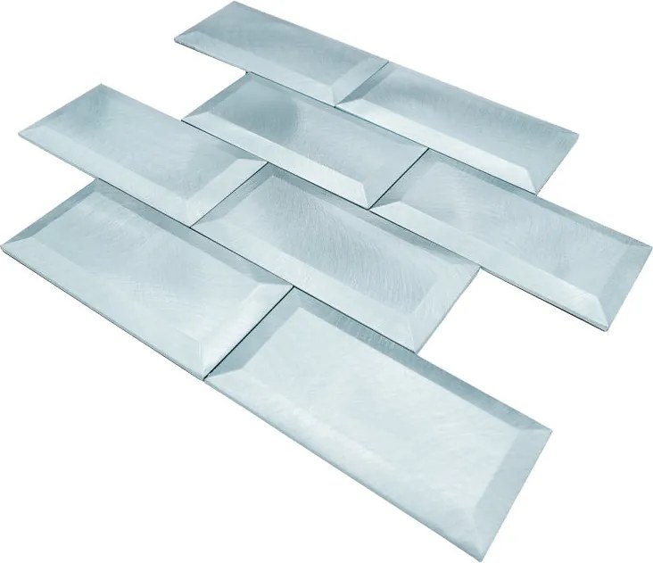 Zelfklevende Mozaïektegels Metaal | Subway 3D Blauw | 30,5×30,5 cm | Keuken, Bad & WC