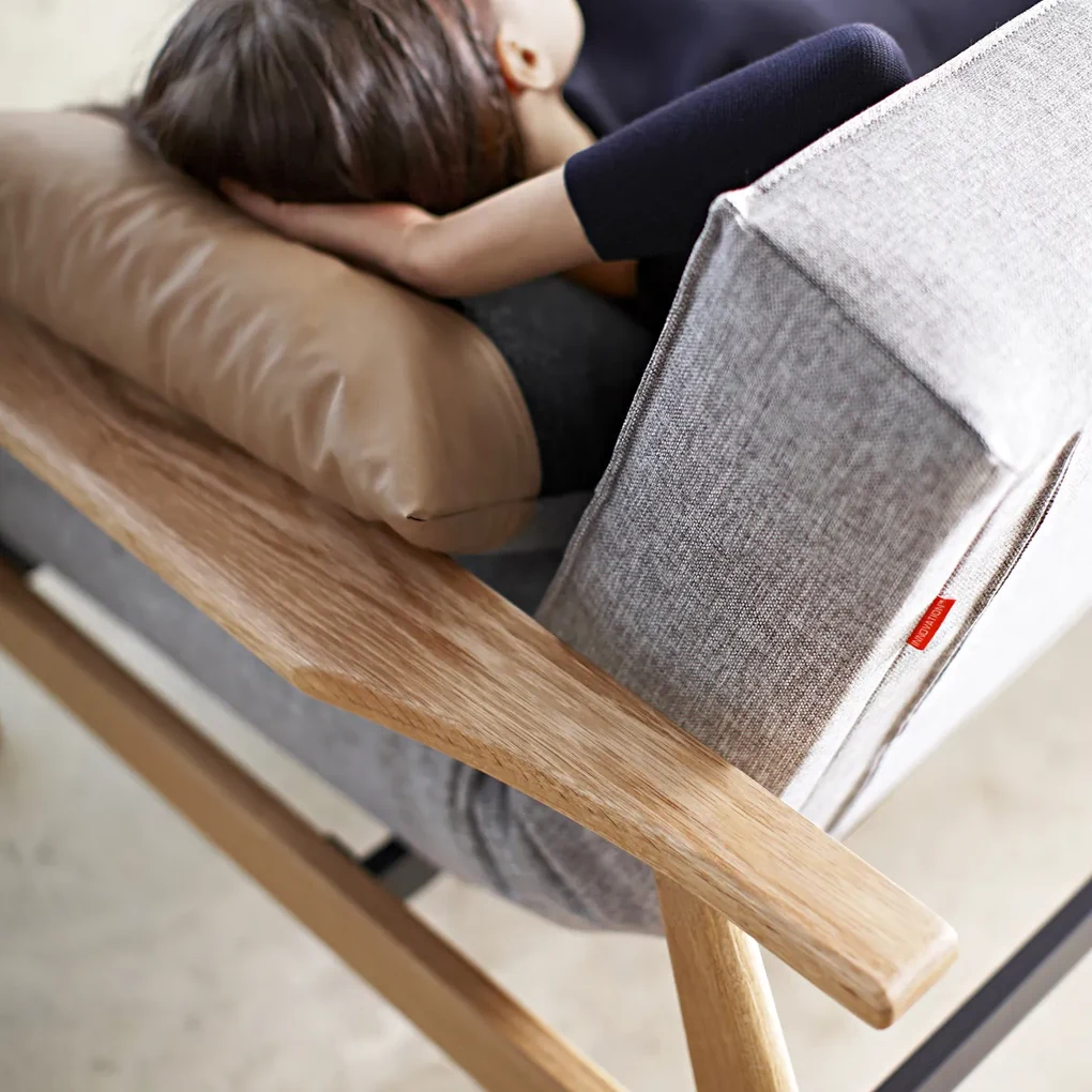 Innovation Living Splitback Frej Natural Design Slaapbank Met Eiken Armleuningen