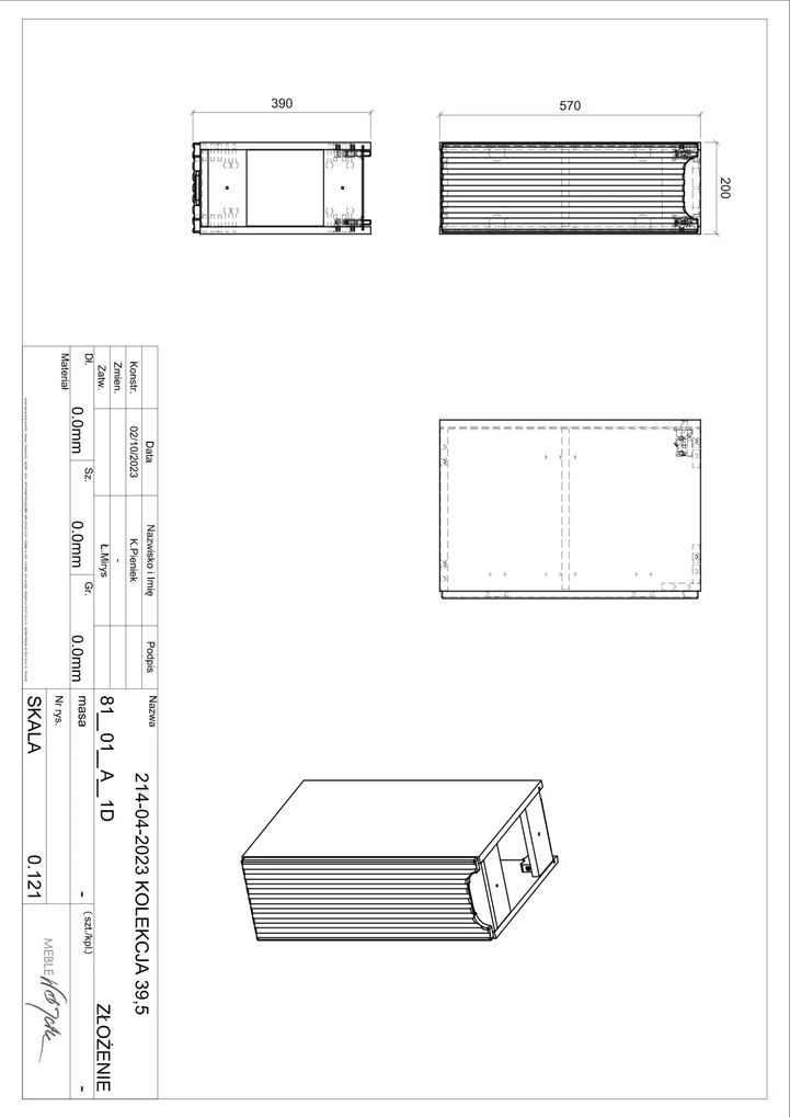 Comad Nova White half hoge onderkast 20x40x60cm wit