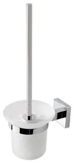 Eastbrook Rimini messing glazen toiletborstelhouder chroom