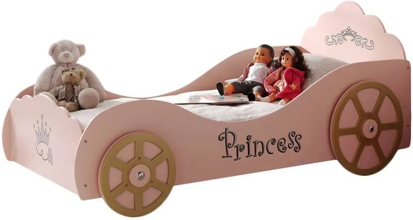 Vipack autobed Princess Pinky - roze - 90,4x106,8x210 cm - Leen Bakker