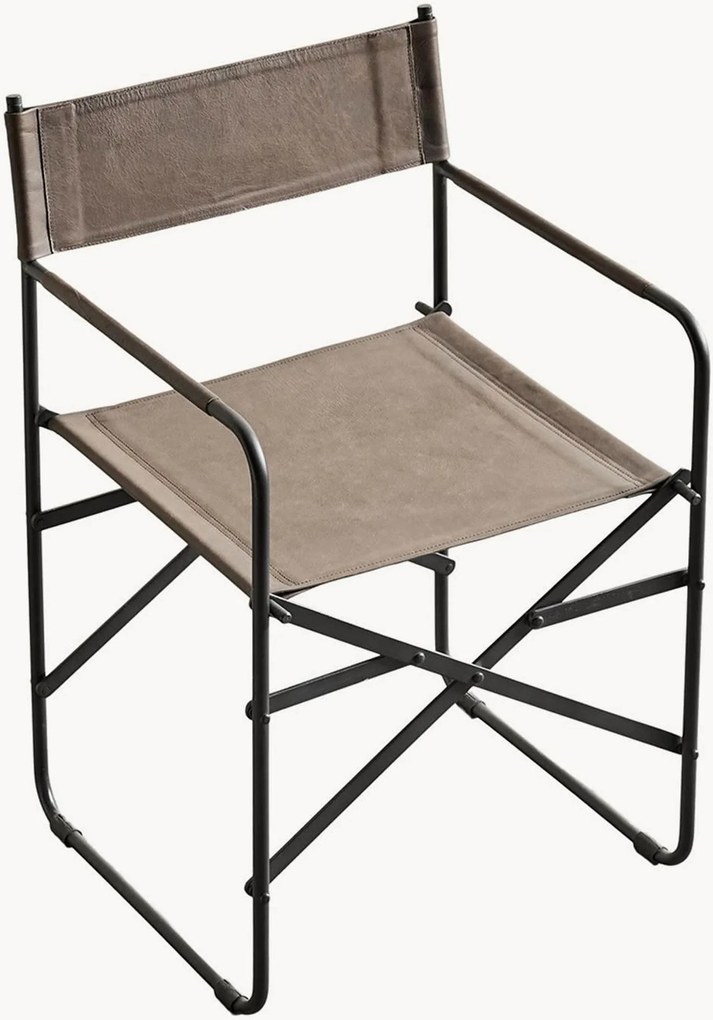 Leren fauteuil met armleuning Silhouette, opklapbaar