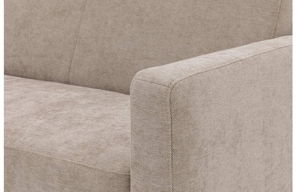 Goossens Zitmeubel Key West bruin, stof, 2-zits, modern design met ligelement links