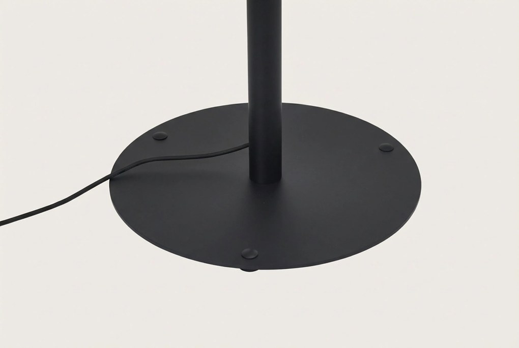 Moderne Buiten Vloerlamp Zwart Met Witte Kap IP - Big Virginia Zwart