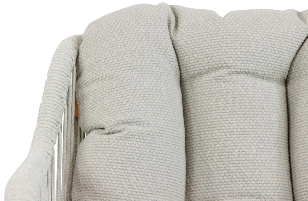 Tuinset 6 personen 220 cm Aluminium/rope Taupe Santika Furniture Sanika