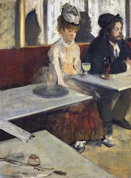 Kunstreproductie In a Cafe, or The Absinthe, c.1875-76, Degas, Edgar