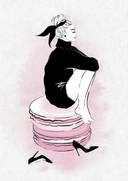 Ilustratie Macaron Girl, Martina Pavlova