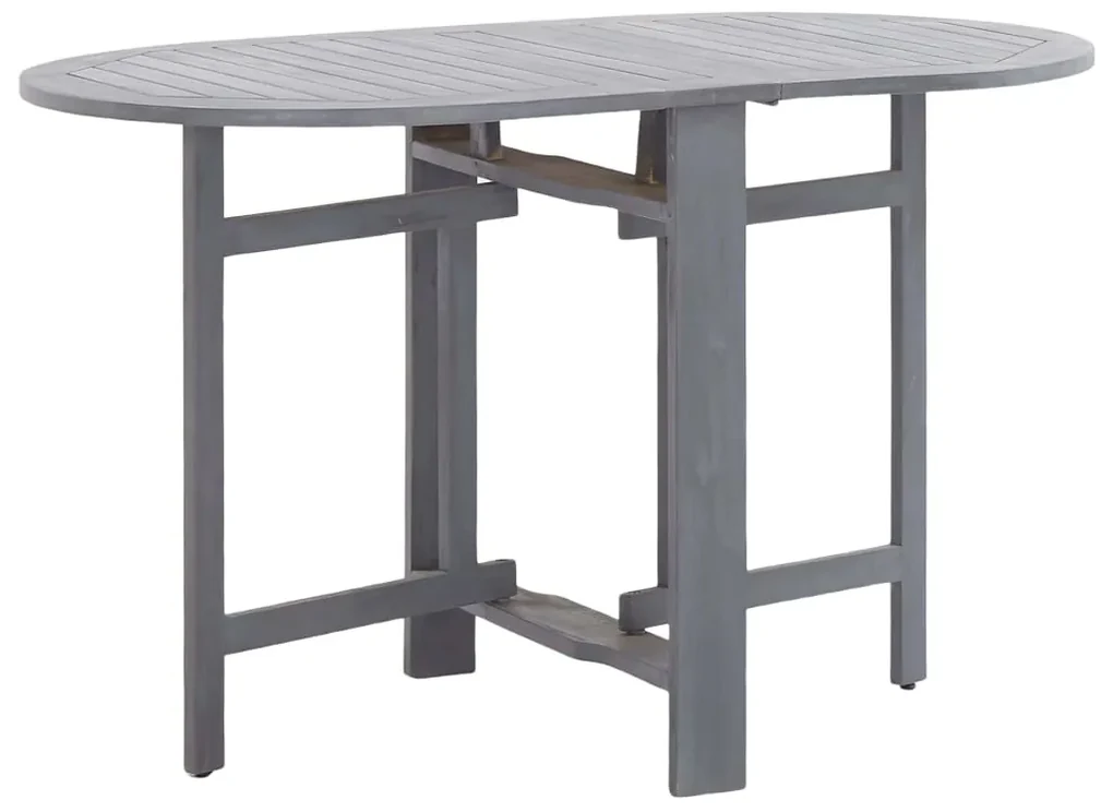 vidaXL Tuintafel 120x70x74 cm massief acaciahout grijs