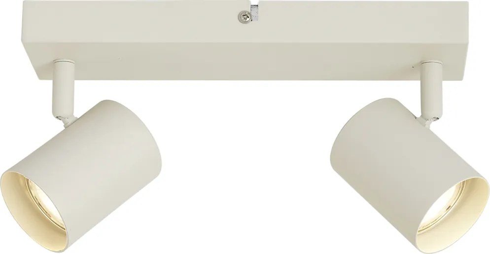 Moderne plafondspot beige 2-lichts kantelbaar - Jeana