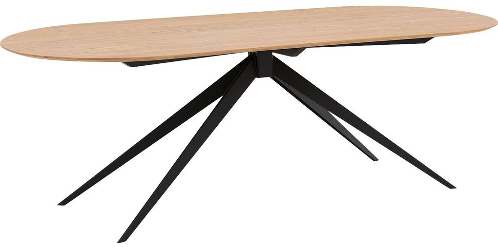 Goossens Excellent Eettafel Uniek, Semi rond 240 x 100 cm