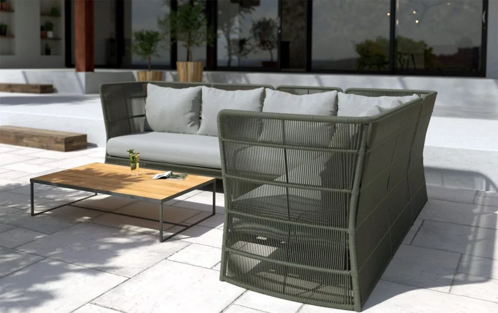 4 Seasons Outdoor Oriënt hoekbank 3-delig - SALE  Loungeset    houtkleur weerbestendig