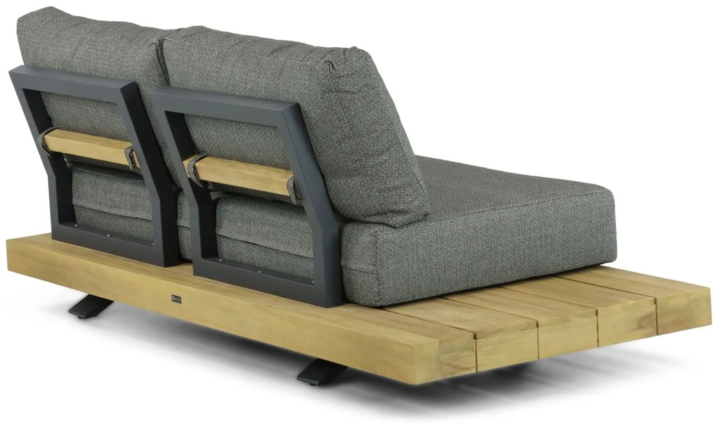 Hoek loungeset 6 personen Teak Old teak greywash Santika Furniture Santika