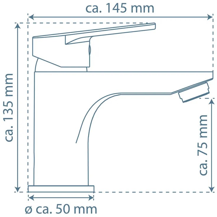 Schutte Futura wastafelkraan chroom