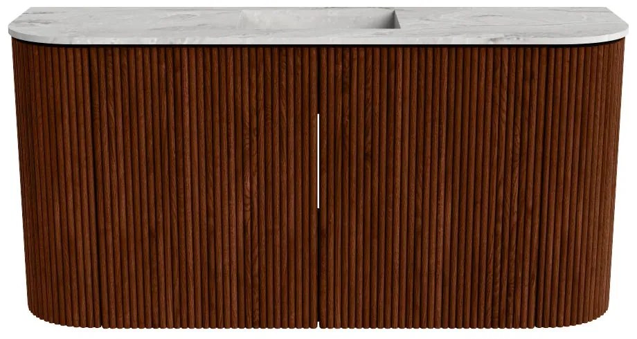 Mondiaz Joya DLux 85cm toiletmeubel ronding links/rechts ruby met wastafel faye midden 1 kraangat glace