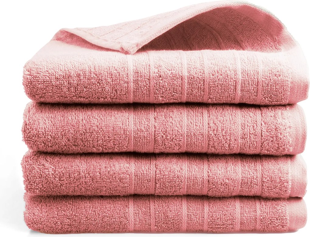 Handdoek DoubleLife Recycled Cotton Collectie– 4 stuks – 50×100 – powder pink
