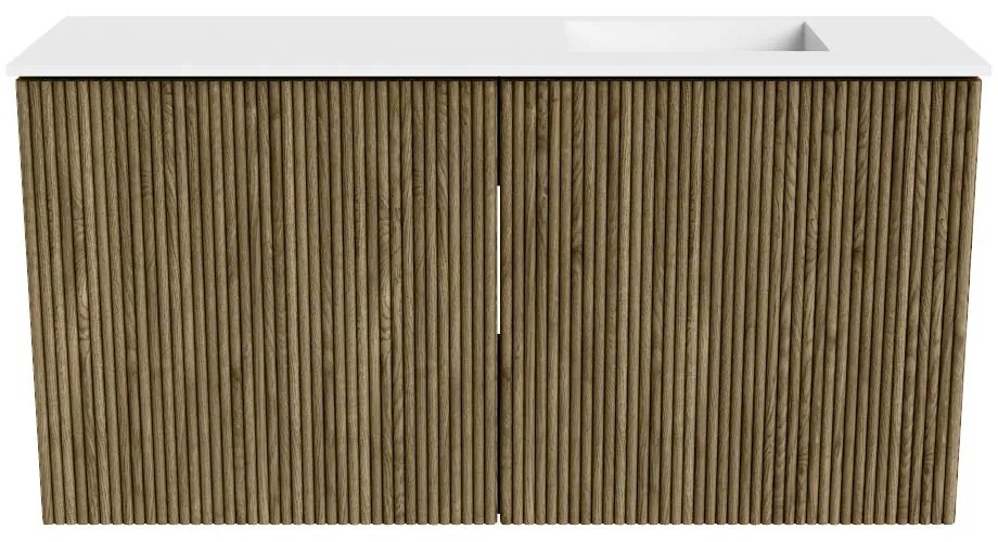 Mondiaz Joya 80cm toiletmeubel dusk met wastafel faye rechts 1 kraangat talc