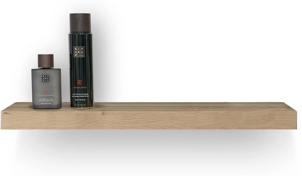 Looox Wooden Wall Shelf Free Planchet 60x15x4 cm Old Grey