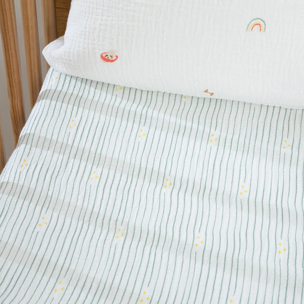 Baby hoeslaken, tetra, 17 cm kap, planetenprint, DIEGO