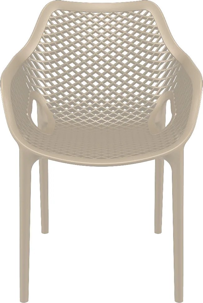 Garden Impressions Air XL design tuinstoel taupe 4 stuks