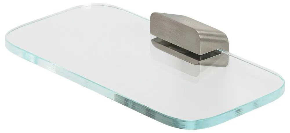 Geesa Shift planchet/zeephouder RVS geborsteld met transparant glas