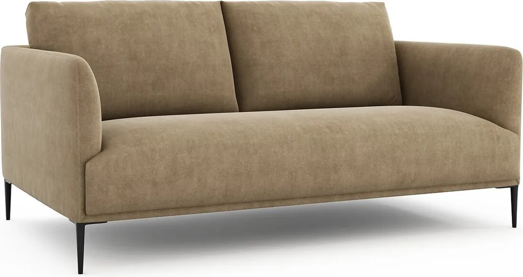 3-zits compacte bank, in stonewashed fluweel, Oscar, ontwerp Emmanuel Gallina