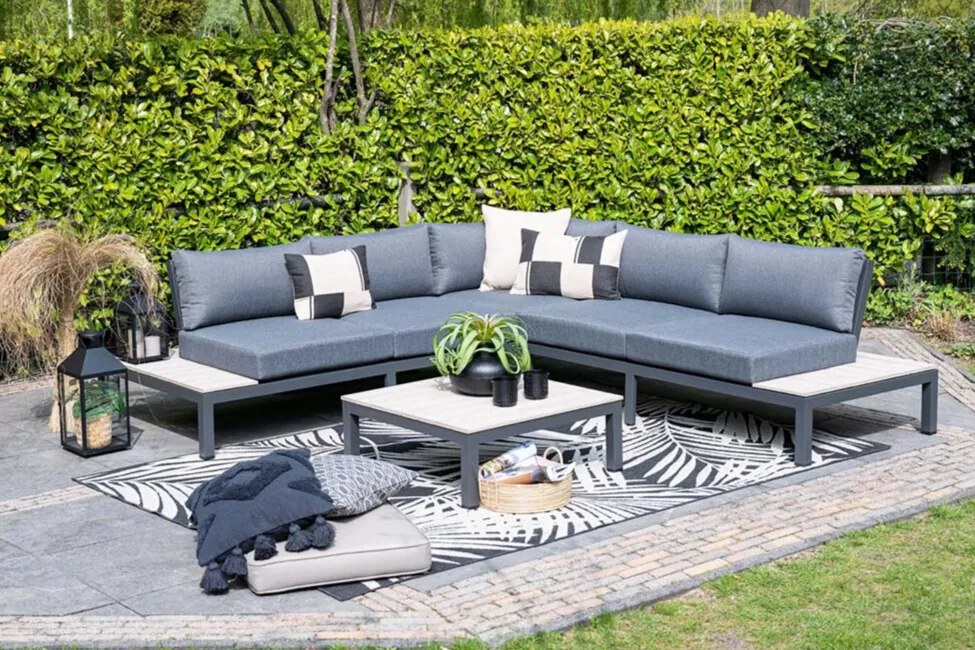 Garden Impressions Nicolle loungeset - Carbon black - donker grijs - Op=Op