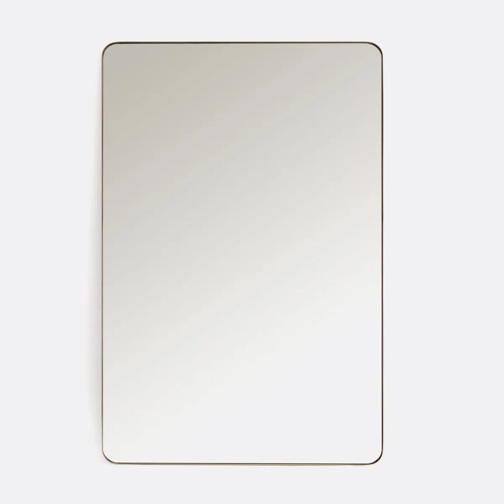 Rechthoekige metalen spiegel, breedte 80 x hoogte 120 cm, IODUS