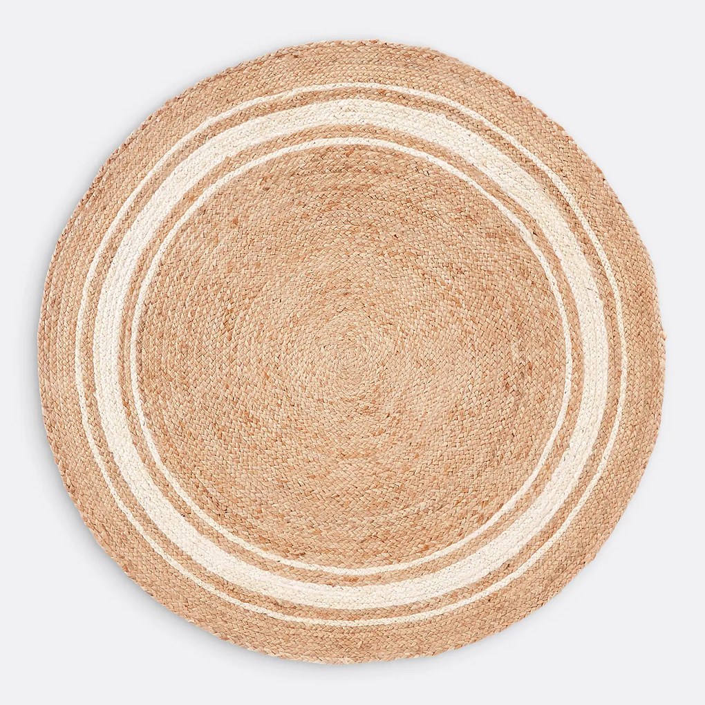 Rond vloerkleed in jute, Aftas