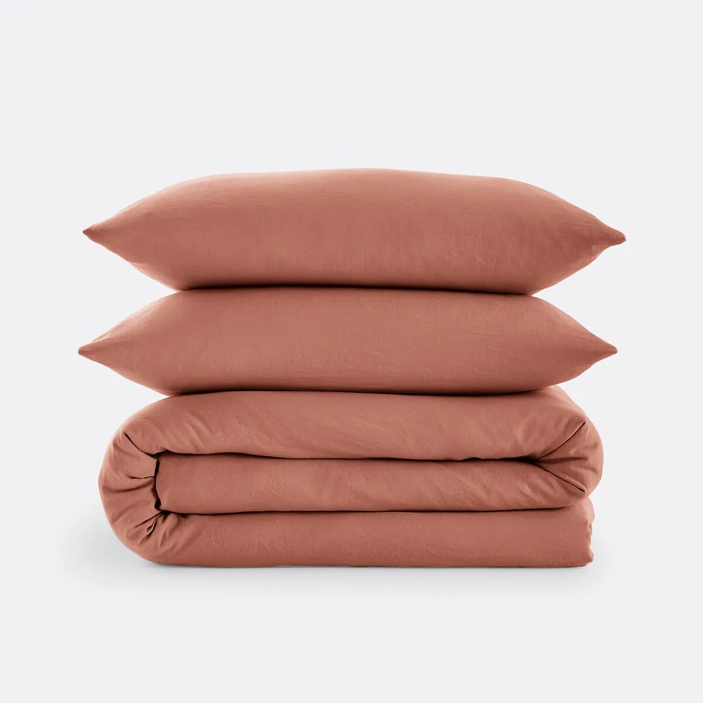 Bedset in gewassen microvezel, recycled polyester