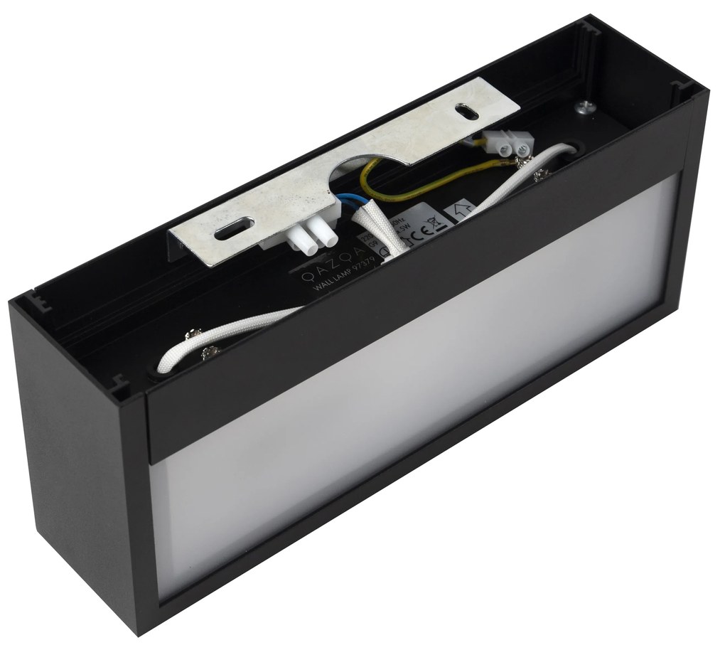 Design langwerpige wandlamp zwart 25cm - Houx