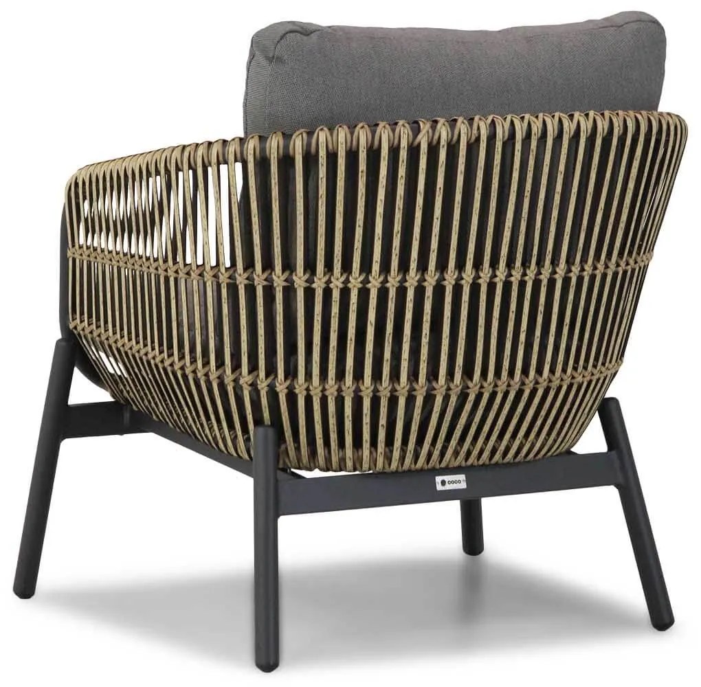 Stoel en Bank Loungeset 4 personen Wicker Taupe  Coco Nathan