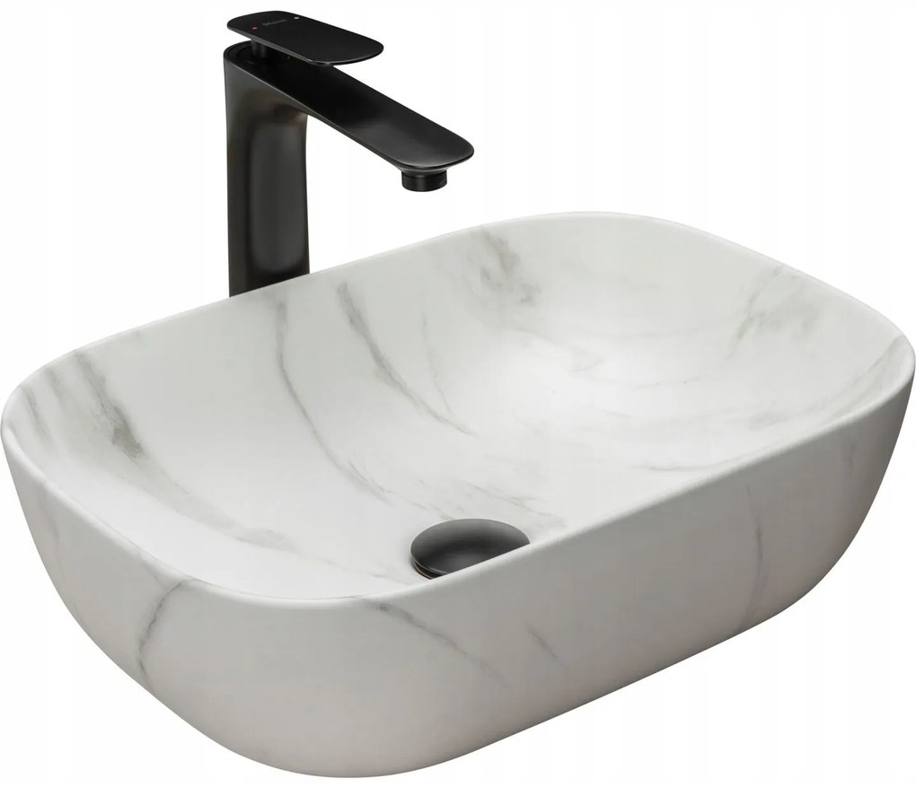 Opzetwastafel Rea Belinda Marble Marble Mat