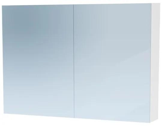 Saniclass Dual spiegelkast 100x70x15 indirecte LED verlichting 2 deuren mat wit 7769