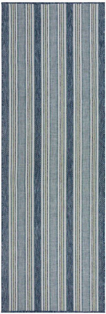 Vlak geweven in- & outdoor loper Roma Stripe