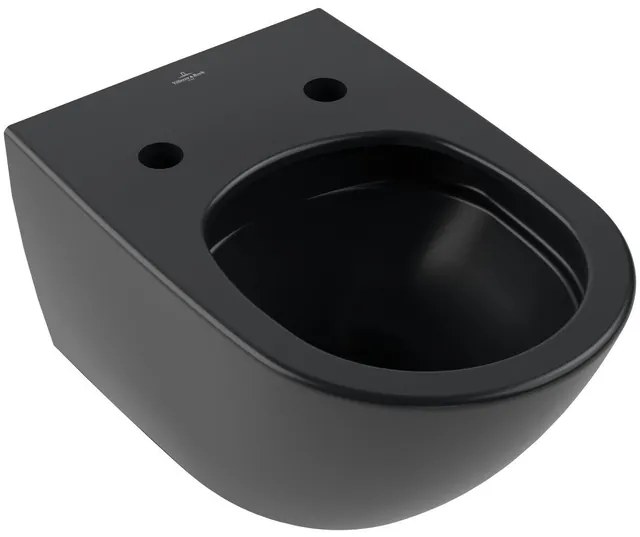 Villeroy & Boch Subway 3.0 wandcloset - 56cm - twistflush - Ceramic+ - pure black 4670t0r7