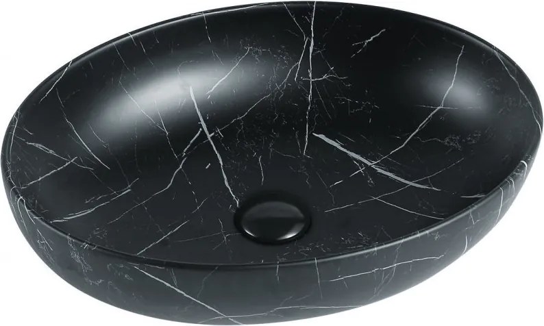 Mexen Orsola opbouw wastafel 52 x 39 cm, zwarte steen - 21365271