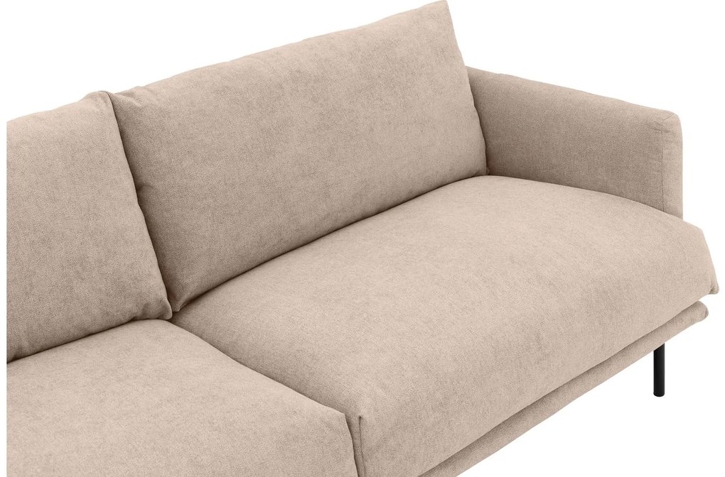 Goossens Bank Luxor Stof beige, stof, 2-zits, modern design