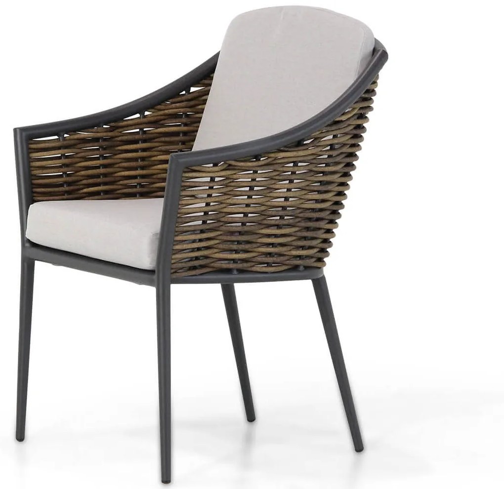 Bistroset 2 personen 70 cm Aluminium/wicker Grijs Coco Olivine/Como